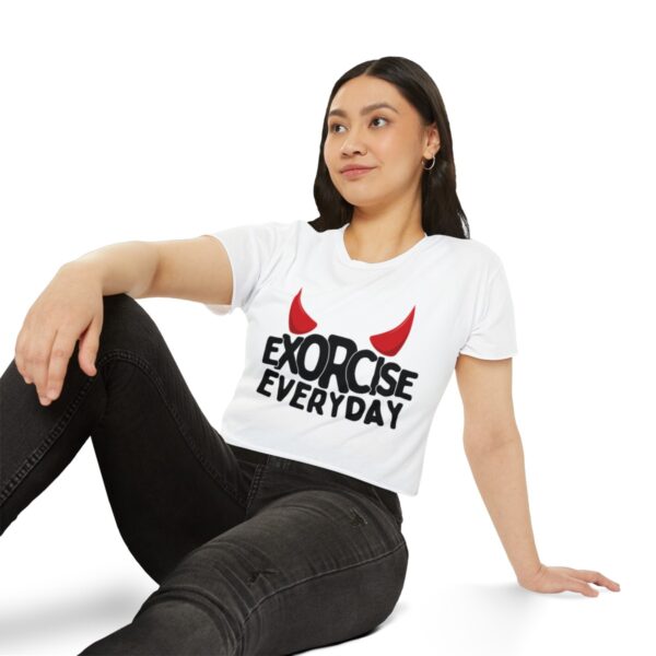 EXORCISE EVERDAY Crop Top - Funny Gothic T-Shirt - Image 10