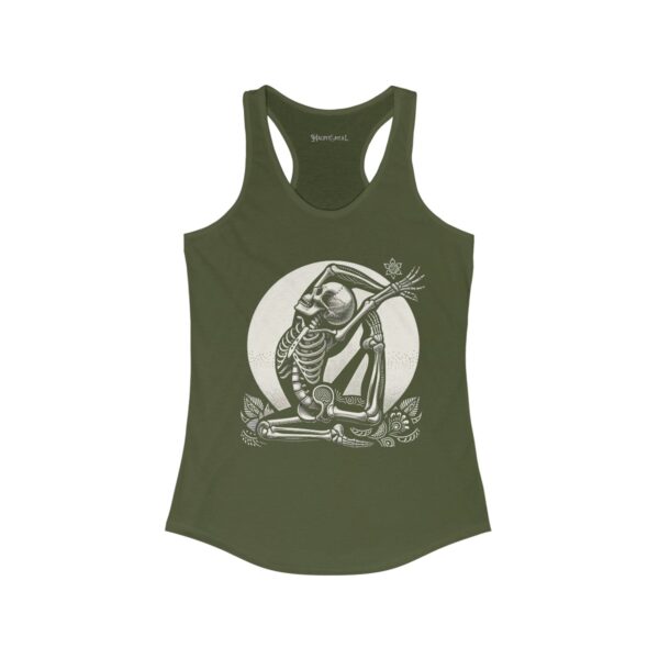 SKELETON DOING YOGA Racerback Tank - Image 7