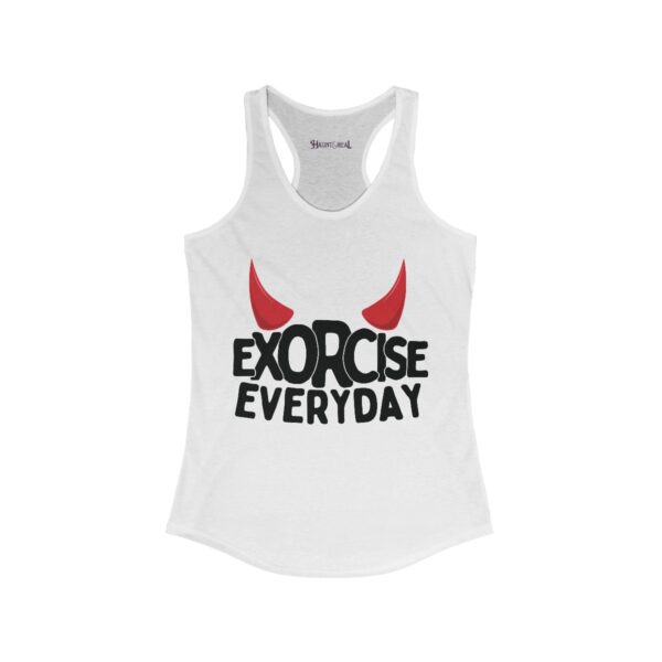 EXORCISE EVERYDAY Racerback Tank - Gothic Workout Apparel - Image 3