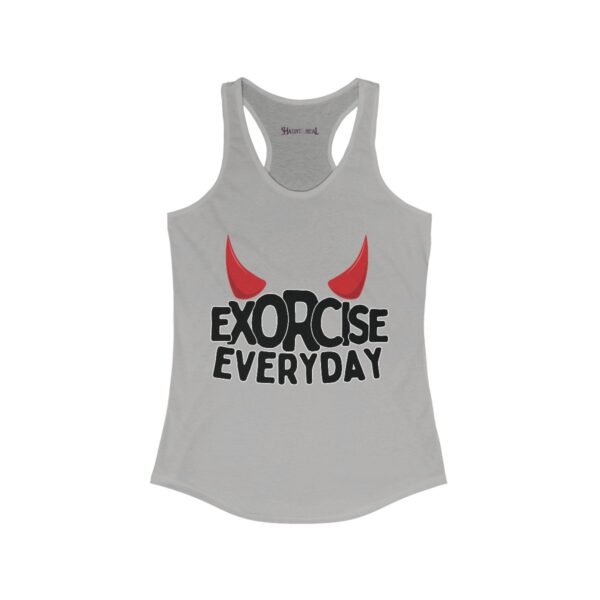 EXORCISE EVERYDAY Racerback Tank - Gothic Workout Apparel - Image 5