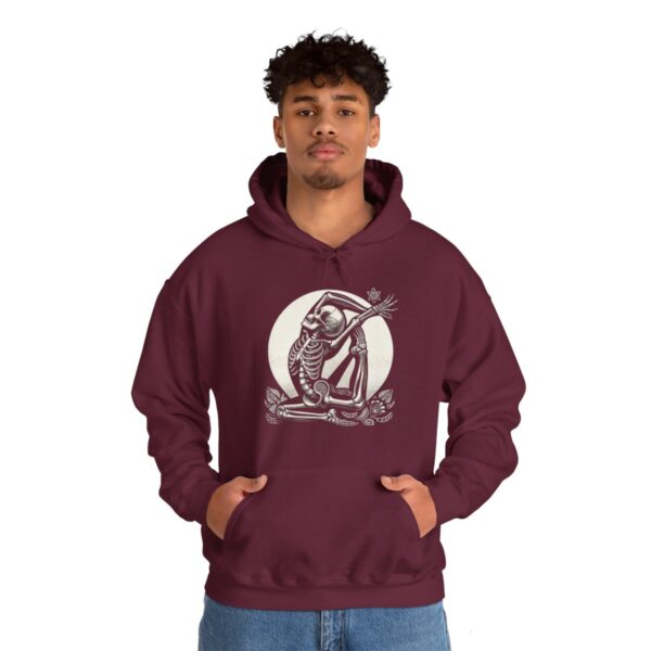 SKELETON DOING YOGA Heavy Blend Hooded Sweatshirt - Image 46