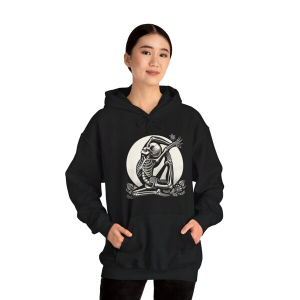 SKELETON DOING YOGA Heavy Blend Hooded Sweatshirt - Image 6