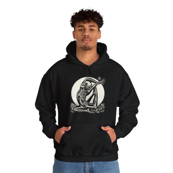 SKELETON DOING YOGA Heavy Blend Hooded Sweatshirt - Image 7