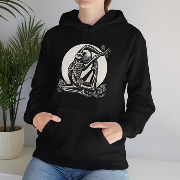 SKELETON DOING YOGA Heavy Blend Hooded Sweatshirt - Image 13