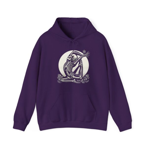 SKELETON DOING YOGA Heavy Blend Hooded Sweatshirt - Image 79