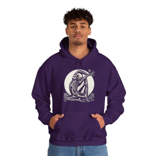 SKELETON DOING YOGA Heavy Blend Hooded Sweatshirt - Image 85