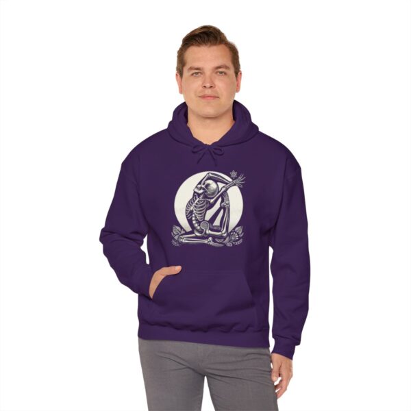 SKELETON DOING YOGA Heavy Blend Hooded Sweatshirt - Image 87