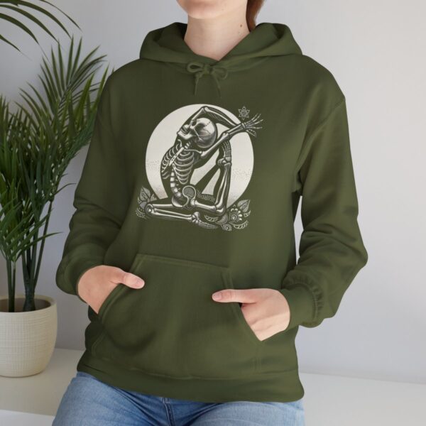 SKELETON DOING YOGA Heavy Blend Hooded Sweatshirt - Image 65