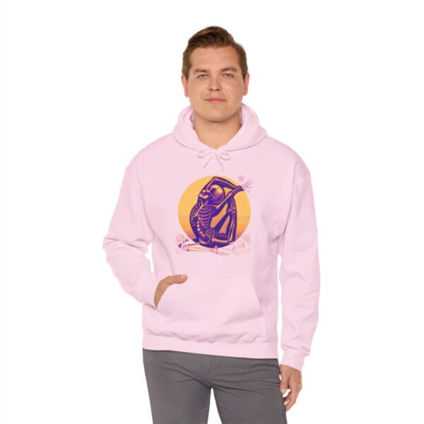 SKELETON DOING YOGA Heavy Blend Hooded Sweatshirt - Image 100