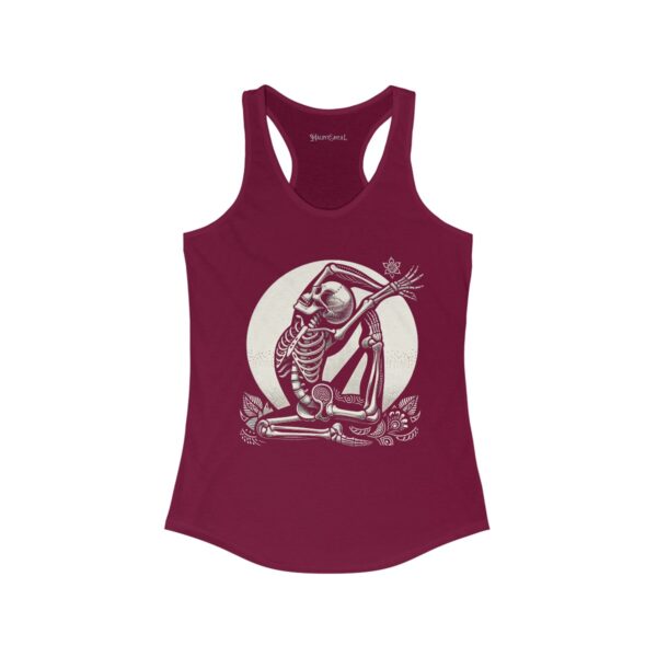 SKELETON DOING YOGA Racerback Tank - Image 15