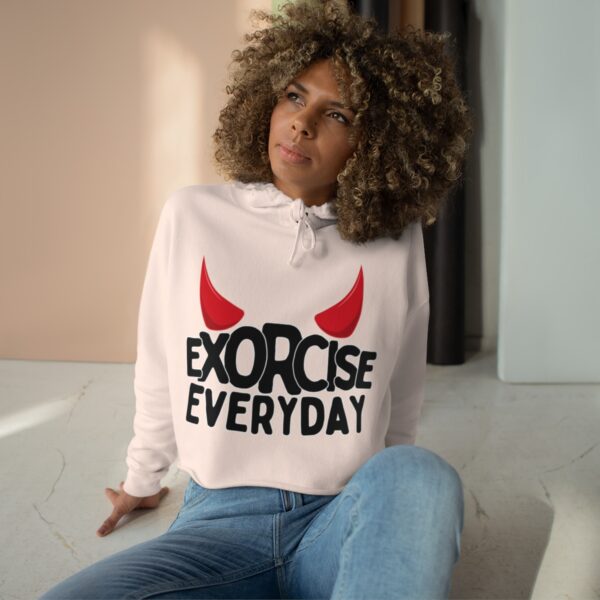 EXORCISE EVERDAY Crop Hoodie - Funny Gothic Apparel - Image 9