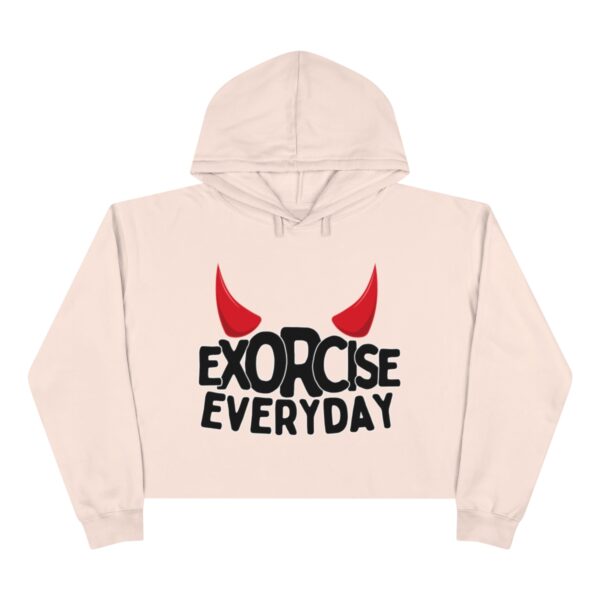 EXORCISE EVERDAY Crop Hoodie - Funny Gothic Apparel - Image 7