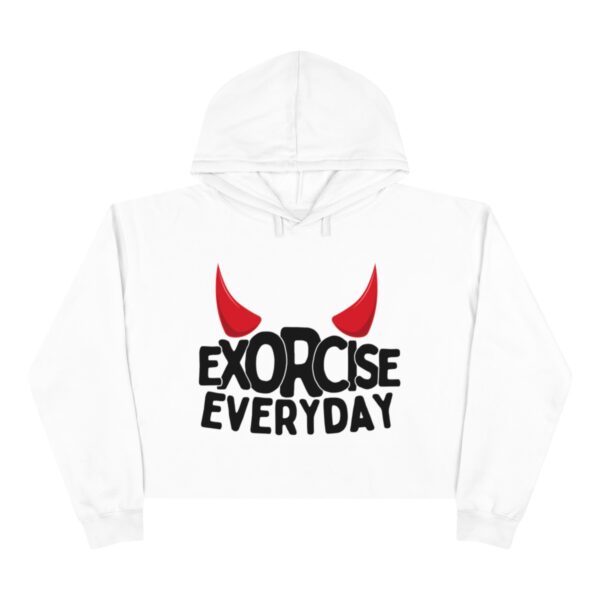 EXORCISE EVERDAY Crop Hoodie - Funny Gothic Apparel - Image 4