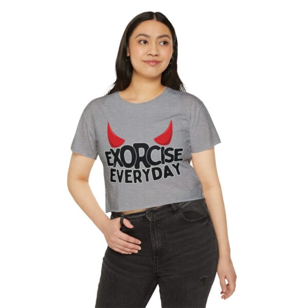 EXORCISE EVERDAY Crop Top - Funny Gothic T-Shirt - Image 18