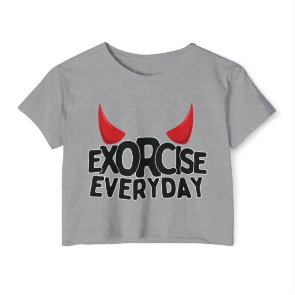 EXORCISE EVERDAY Crop Top - Funny Gothic T-Shirt - Image 16