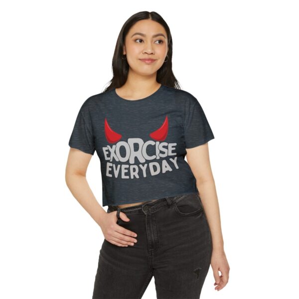 EXORCISE EVERDAY Crop Top - Funny Gothic T-Shirt - Image 38