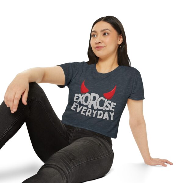 EXORCISE EVERDAY Crop Top - Funny Gothic T-Shirt - Image 40