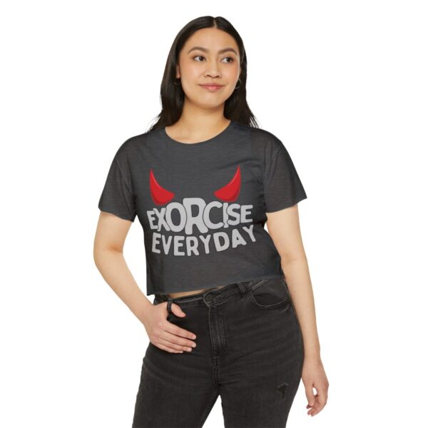 EXORCISE EVERDAY Crop Top - Funny Gothic T-Shirt - Image 53