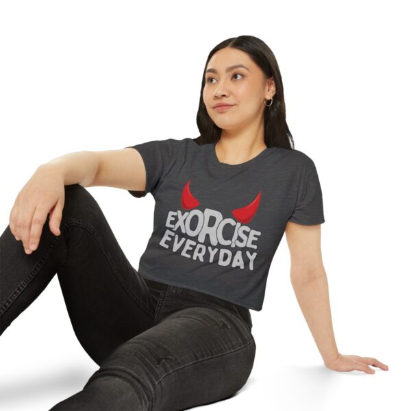 EXORCISE EVERDAY Crop Top - Funny Gothic T-Shirt - Image 55