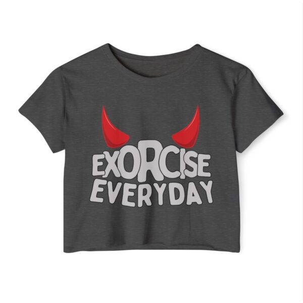 EXORCISE EVERDAY Crop Top - Funny Gothic T-Shirt - Image 51