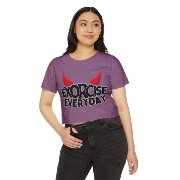 EXORCISE EVERDAY Crop Top - Funny Gothic T-Shirt - Image 43