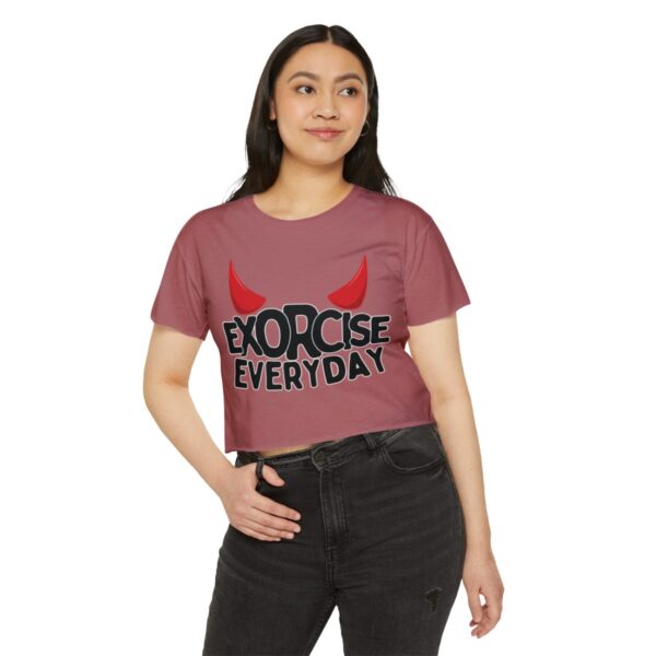 EXORCISE EVERDAY Crop Top - Funny Gothic T-Shirt - Image 48