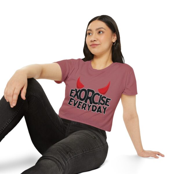 EXORCISE EVERDAY Crop Top - Funny Gothic T-Shirt - Image 50