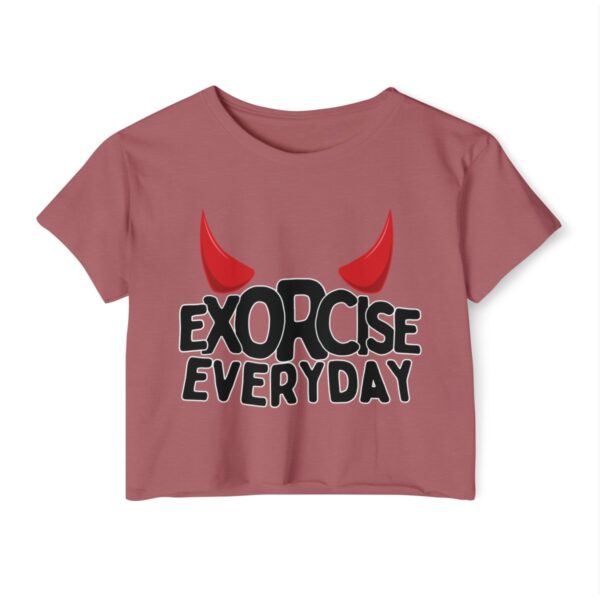 EXORCISE EVERDAY Crop Top - Funny Gothic T-Shirt - Image 46