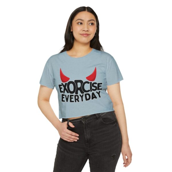 EXORCISE EVERDAY Crop Top - Funny Gothic T-Shirt - Image 33