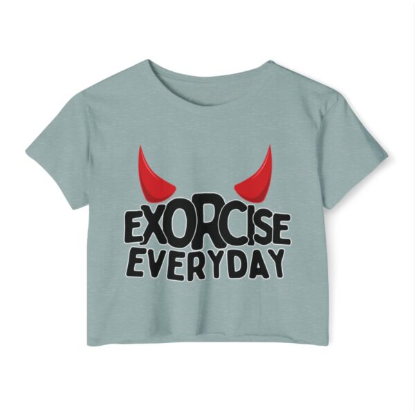 EXORCISE EVERDAY Crop Top - Funny Gothic T-Shirt - Image 21